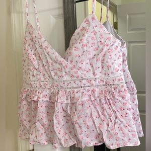 Flower Crop Tank Top